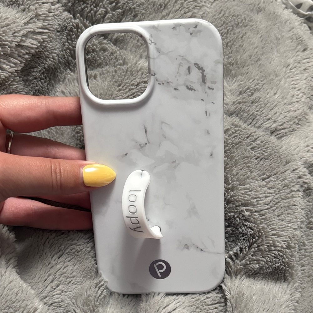 Loopy Case White Marble Phone Cover